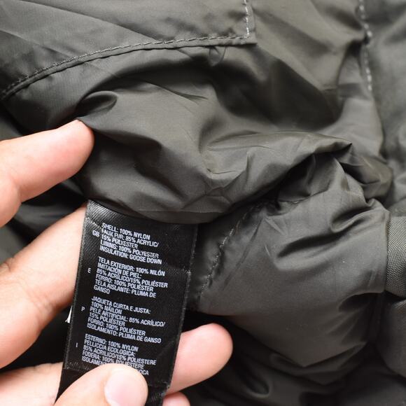 The North Face Dark Green Puffer Jacket with Faux Fur Hood - Picture 7 of 8